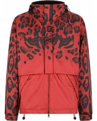 Dolce & Gabbana - Kapuzenjacke mit Leoparden-Print - Lyst