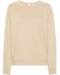 Pinko - Logo-embroidered Cotton Sweatshirt - Lyst