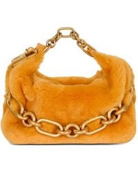 Balmain - Mini Sync Lammy Shopper Met Ketting - Lyst