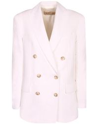 Blanca Vita - Double-Breasted Peak-Lapels Blazer - Lyst