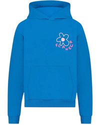 flâneur - Flower-print Cotton Hoodie - Lyst