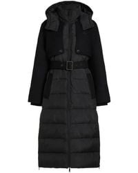 KARL LAGERFELD - Belted Long Puffer Jacket - Lyst