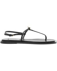 TOTEME - T-Strap Leather Sandals - Lyst