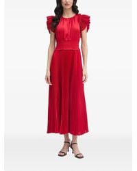 Joop! - Pleated Ruffled-Sleeve Midi Dress - Lyst