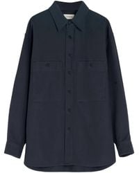 Lemaire - Patch-Pocket Twill Overshirt - Lyst
