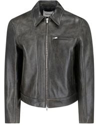 Tonywack - Zip-Up Leather Jacket - Lyst