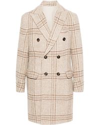 Eleventy - Check-Pattern Coat - Lyst