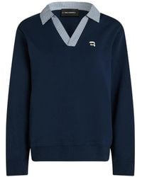 KARL LAGERFELD - Ikon V-Neck Sweatshirt - Lyst
