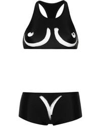 Moschino - Racerback-Bikini mit grafischem Print - Lyst