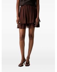 Haveone - Tiered Ruffled Mini Skirt - Lyst