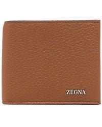 ZEGNA - Portefeuille en cuir à plaque logo - Lyst