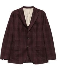 Eleventy - Check-Pattern Notched-Lapels Blazer - Lyst