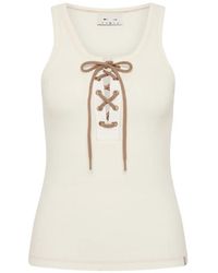 The Upside - Lace-Up Ribbed Tank Top - Lyst