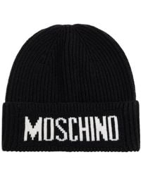Moschino - Ribbed Logo-Detailed Beanie - Lyst