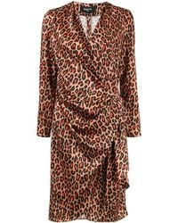 Paule Ka - Leopard Print Wrap Dress - Lyst
