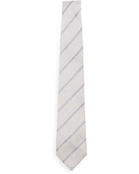 Tagliatore - Diagonal-Stripe Textured Tie - Lyst