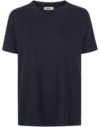 Base London - Crew-Neck Linen T-Shirt - Lyst