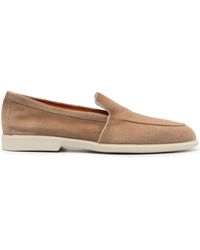 Santoni - アーモンドトゥ スエード ローファー - Lyst