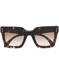 Isabel Marant - Tortoiseshell Square Frame Oversized Sunglasses - Lyst