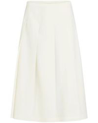 Patou - Twill-Midirock mit Falten - Lyst