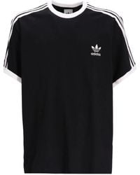adidas - 3 Stripes Crew-Neck Cotton T-Shirt - Lyst