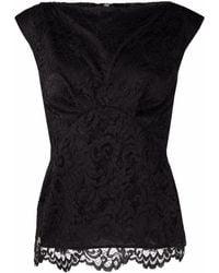 Philipp Plein - Lace-patterned Sleeveless Blouse - Lyst