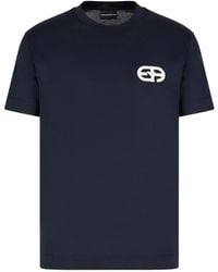 Emporio Armani - T-Shirt En Jersey À Patch Logo - Lyst