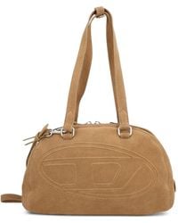 DIESEL - 1Dr Dome-Suede Shoulder Bag With Oval D Logo - Lyst