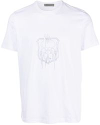 Corneliani - Logo-Print Crew-Neck T-Shirt - Lyst