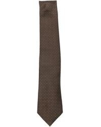 Emporio Armani - Geometrisch gemusterte Seidenkrawatte - Lyst