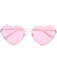 Gucci - Heart-frame Wire Sunglasses - Lyst