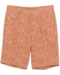 Etro - Paisley Pleated Shorts - Lyst