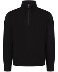 Parajumpers - Basic Scoe Quarter-Zip Ribbed-Trim Sweater - Lyst