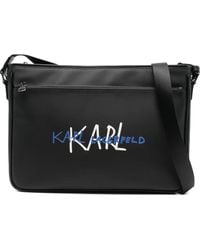 Karl Lagerfeld - Logo-Print Laptop Bag - Lyst