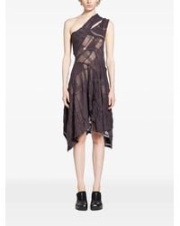 Halo - Checked One-Shoulder Dress - Lyst
