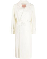 Twinset - Belted Double-Breasted Coat - Lyst