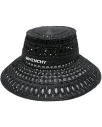 Givenchy - Logo-embroidered Raffia Bucket Hat - Lyst