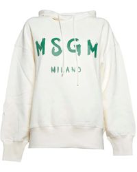 MSGM - Logo-print Hoodie - Lyst
