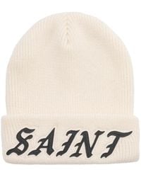 SAINT Mxxxxxx - Logo-Embroidered Ribbed-Knit Beanie - Lyst