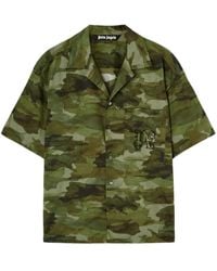 Palm Angels - Camouflage-Print Cotton Shirt - Lyst