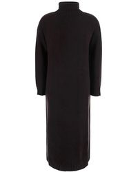 Max Mara - Fragore Roll-Neck Knitted Midi Dress - Lyst