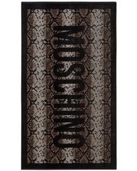 Moschino - Snake-Print Logo Beach Towel - Lyst