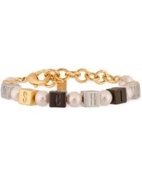 Moschino - Armband mit Logo-Perlen - Lyst