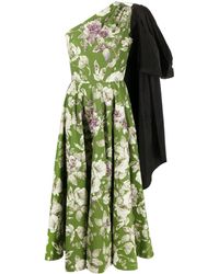 Erdem - Asymmetric Floral-print Midi Dress - Lyst