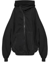 Rick Owens - Sudadera Oversize Asimétrica Con Capucha - Lyst
