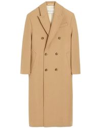 Ami Paris - Long Double-Breasted Wool Coat - Lyst