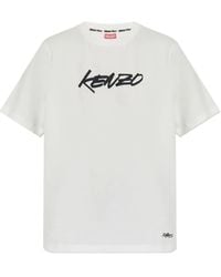 KENZO - Camiseta Con Logo Estampado - Lyst