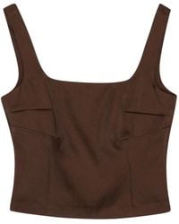 Remain - Top ajustado con cuello cuadrado - Lyst