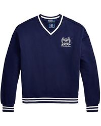 Polo Ralph Lauren - V-Neck Embroidered Sweatshirt - Lyst