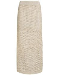 Brunello Cucinelli - Dazzling Texture Net Knit Skirt - Lyst